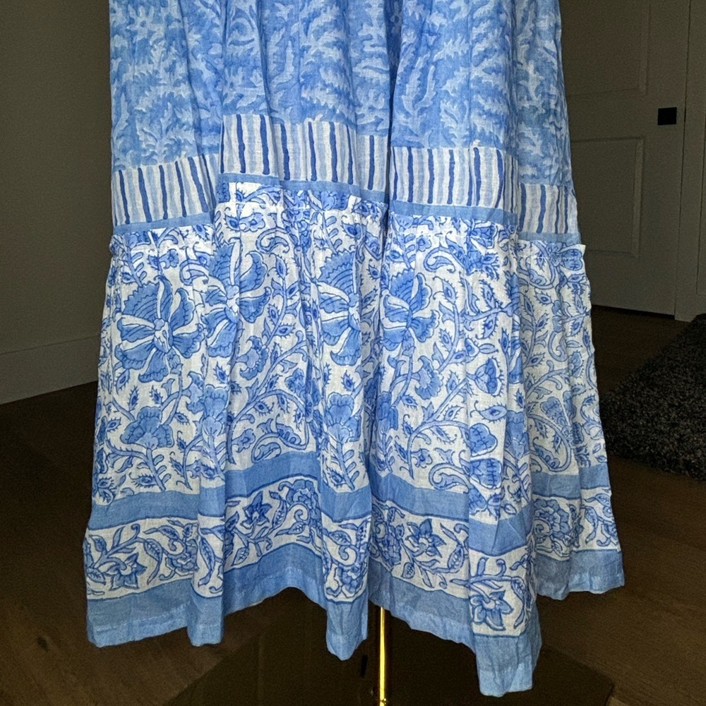 Blue Floral Maxi Dress - Picture 4 of 16